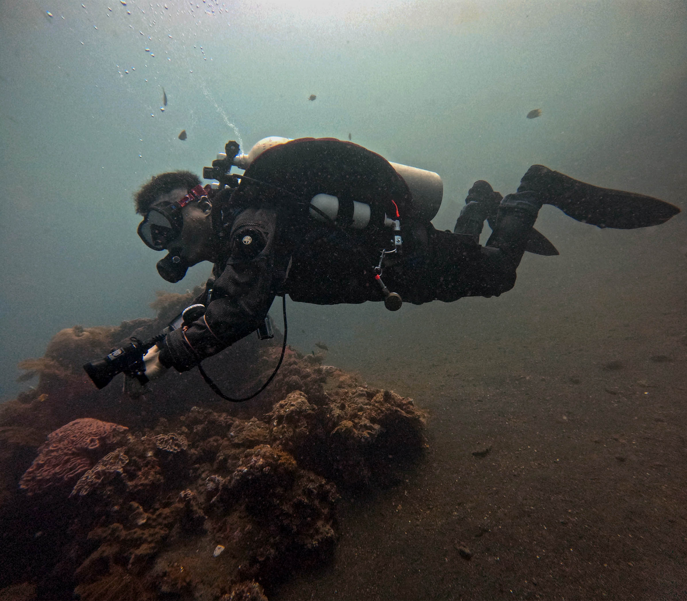 Combine twinset configuration and advanced decompression skills while exploring deep wrecks during the PADI Tec 45 course at Bali Diversity.