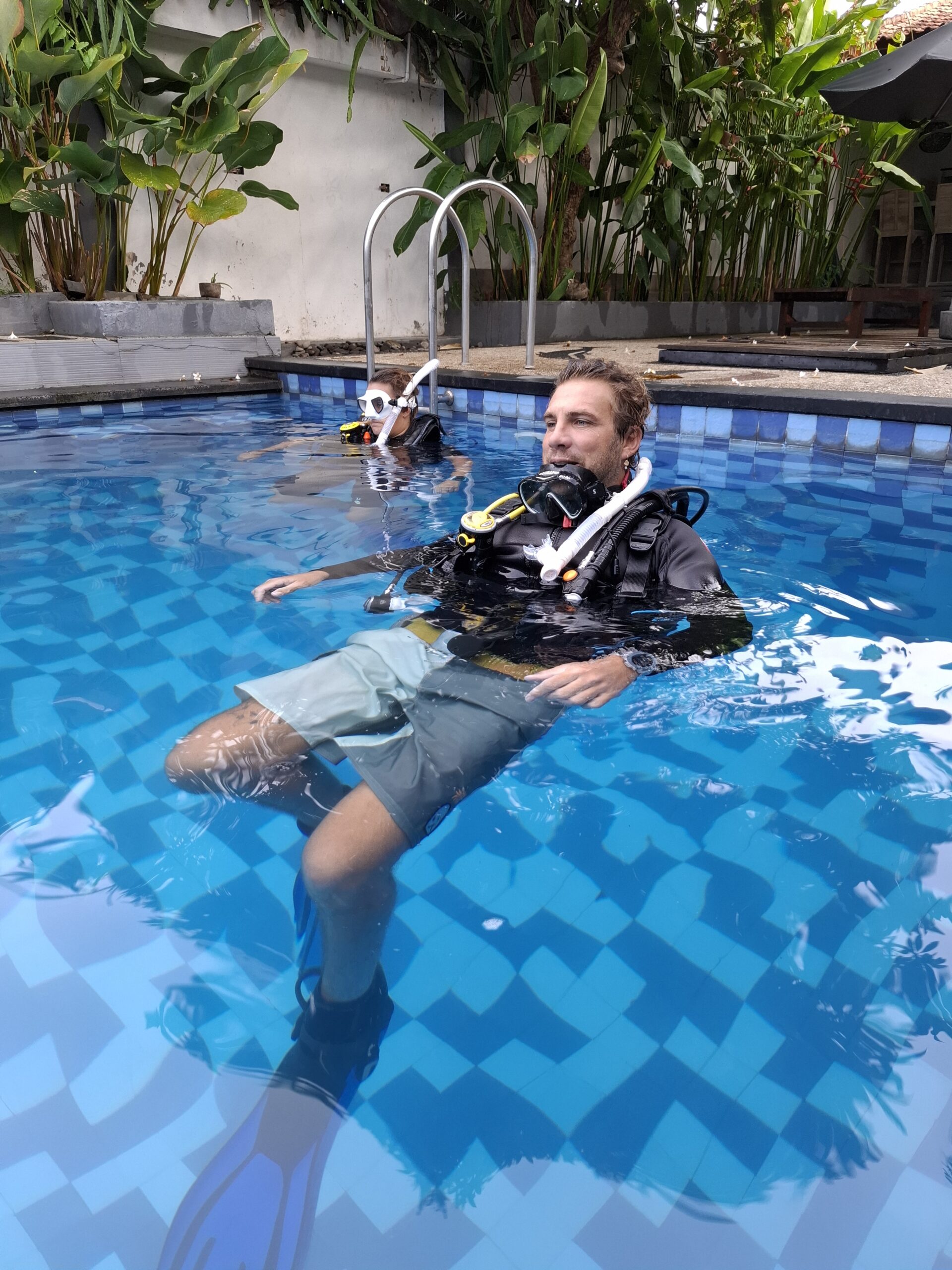 Practice professional-level skill demonstrations during the PADI Instructor Development Course at Bali Diversity.