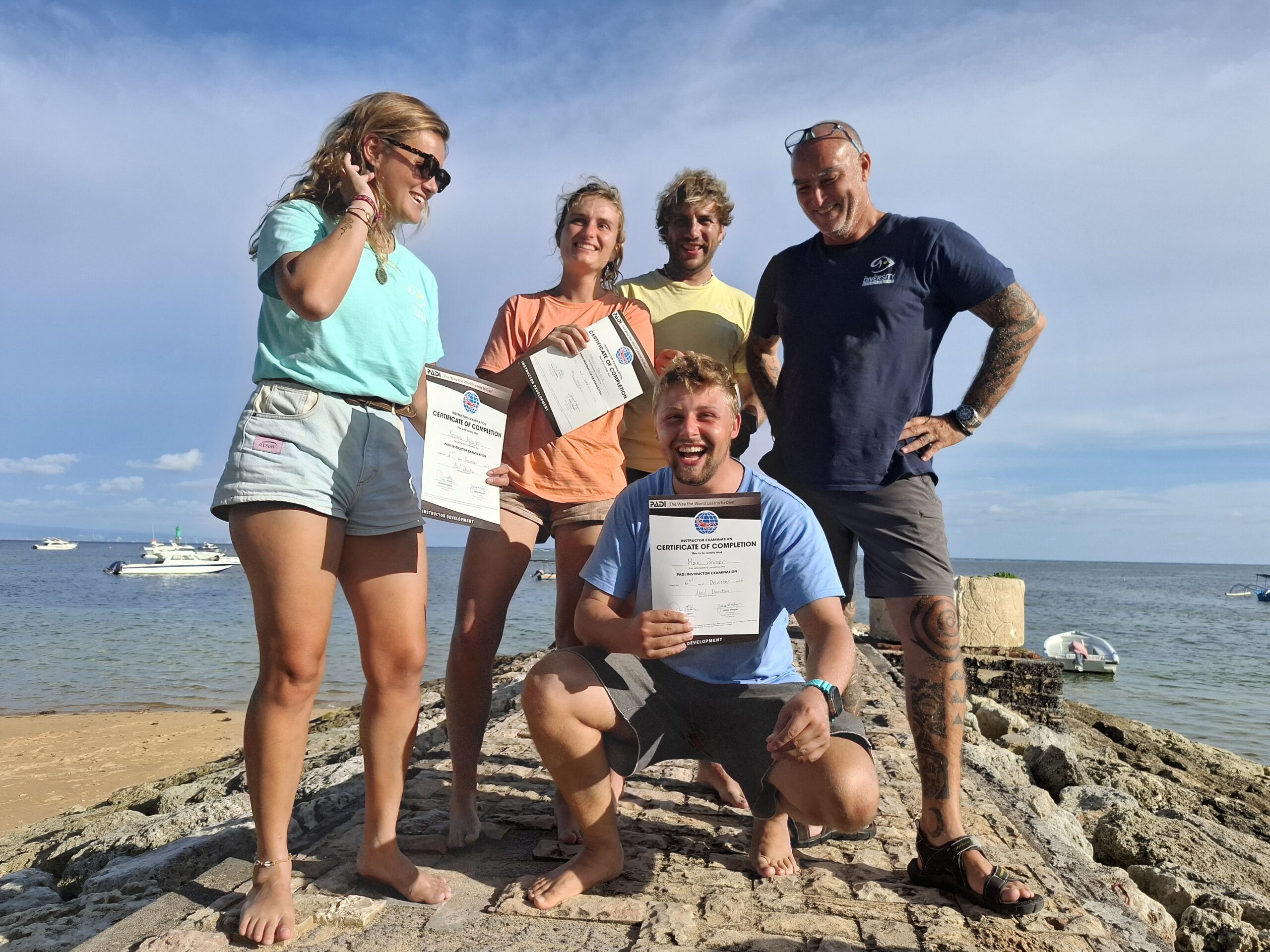 Another successful group of future mentors ready to guide the next generation of PADI Instructors.